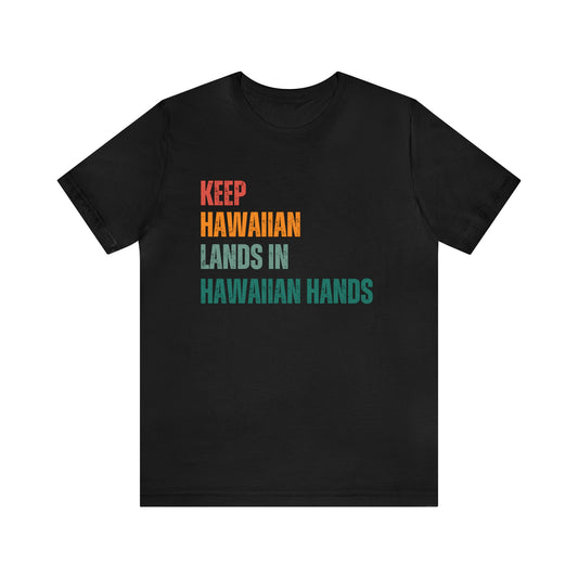 Hawaiian Lands Unisex Jersey Short Sleeve Cotton Tee in 3 Colors