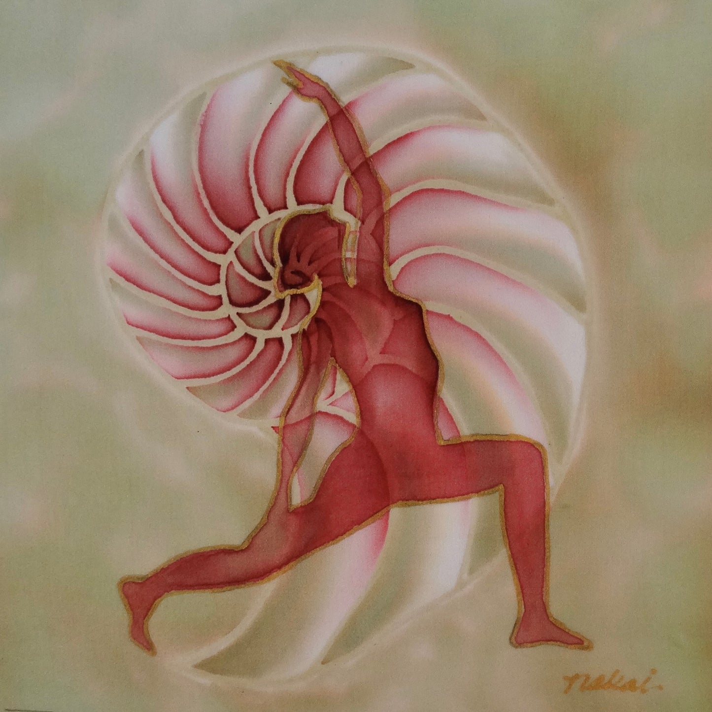 Yoga Enlightenment Series #2 Original Silk Painting